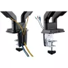 InLine bureausteun met hubmechanisme en USB/audio, 2 monitors tot 81 cm (32 inch), zwart