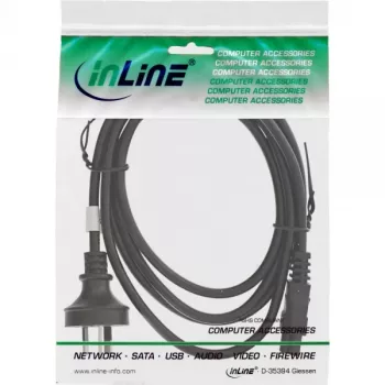 InLine netkabel Australië, voor notebook, zwart, 2m