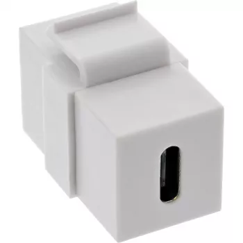 InLine USB 3.1 snap-in-module, USB-C bus/bus, witte behuizing