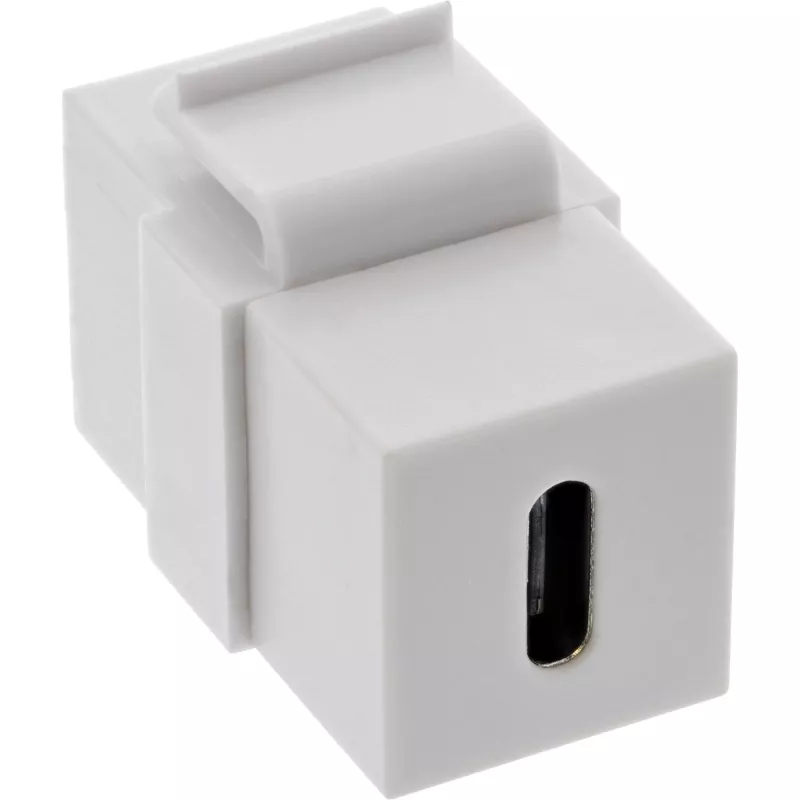 InLine USB 3.1 snap-in-module, USB-C bus/bus, witte behuizing
