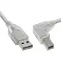 InLine USB 2.0 kabel haaks Type-A stekker / B stekker transparant 3 m