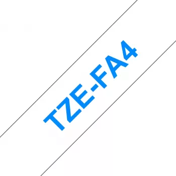 Brother TZE-FA4 etikettentape blauw op wit