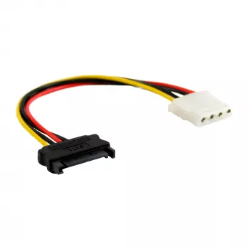 SATA-stroomadapterkabel 15-pin bus / 4-pin stekker 0,15 m InLine 29669