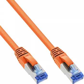 InLine patchkabel S/FTP PiMF Cat.6A halogeenvrij 500MHz oranje 2m