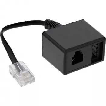 InLine TAE-adapterkabel RJ45-stekker naar TAE-N- & RJ11-bus 69943