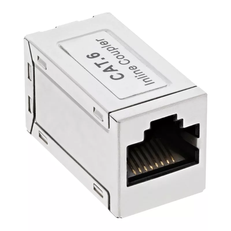 InLine Cat.6-adapter, afgeschermd, metaal, 2x RJ45 F/F, 1:1