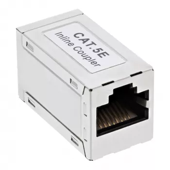 InLine Cat.5e-adapter, volledig afgeschermd, metaal, 2x RJ45 F/F, 1:1