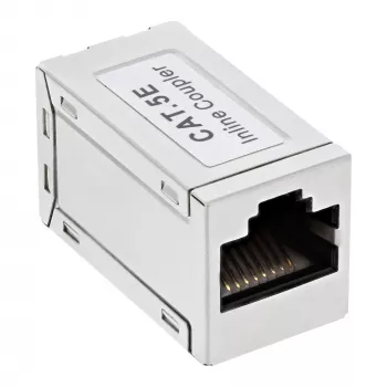 InLine Cat.5e-adapter, volledig afgeschermd, metaal, 2x RJ45 F/F, 1:1