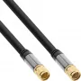 InLine Premium SAT-kabel, 4-voudig afgeschermd, 2x F-stekker, >110 dB, zwart, 3 m