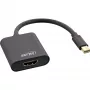 Mini DisplayPort naar HDMI-adapter InLine 4K/60Hz met audio, aluminium, 0,15 m, zwart