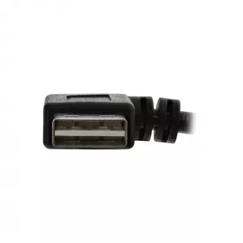 InLine USB 2.0 Smart-kabel haaks + omkeerbaar Type-A stekker / bus zwart 0,2 m