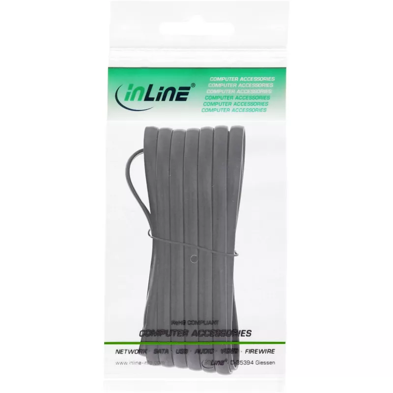 InLine modulaire kabel RJ12 stekker / stekker 6P6C 0,5 m