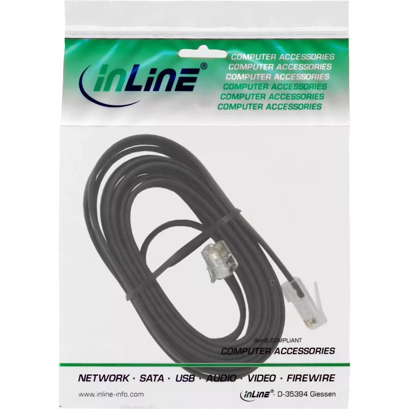 InLine modulaire kabel RJ45 8P6C naar RJ12 6P6C stekker / stekker 10 m