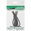 InLine audio-adapterkabel, 3,5 mm stereo stekker/bus met schroefdraad, 0,6 m