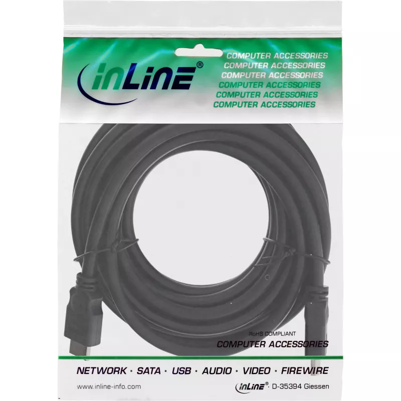 HDMI-kabel High Speed InLine 17607E 7,5 m stekker/stekker zwart