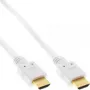 InLine High Speed HDMI-kabel met ethernet, M/M, wit, vergulde contacten, 2 m