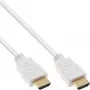 InLine High Speed HDMI-kabel met ethernet, M/M, wit, vergulde contacten, 1,5 m