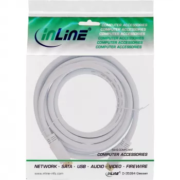 InLine High Speed HDMI-kabel met ethernet, M/M, wit, vergulde contacten, 7,5 m