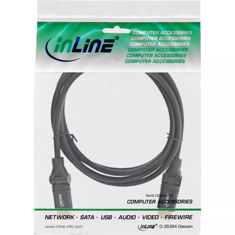 InLine High Speed HDMI draaibare kabel, m. Eth., AM/AM, zwart, goud. kont., 1,5 m