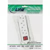 InLine stekkerdoos, 4-voudig, 2x CEE7/3 + 2x Euro CEE 7/16, wit, 1,5 m