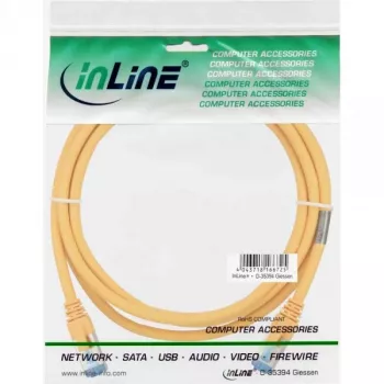 InLine patchkabel S/FTP PiMF Cat.6A halogeenvrij 500 MHz geel 1,5 m