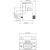 InLine VGA-adapter 90° 15 pin stekker / bus, InLine, 37248I