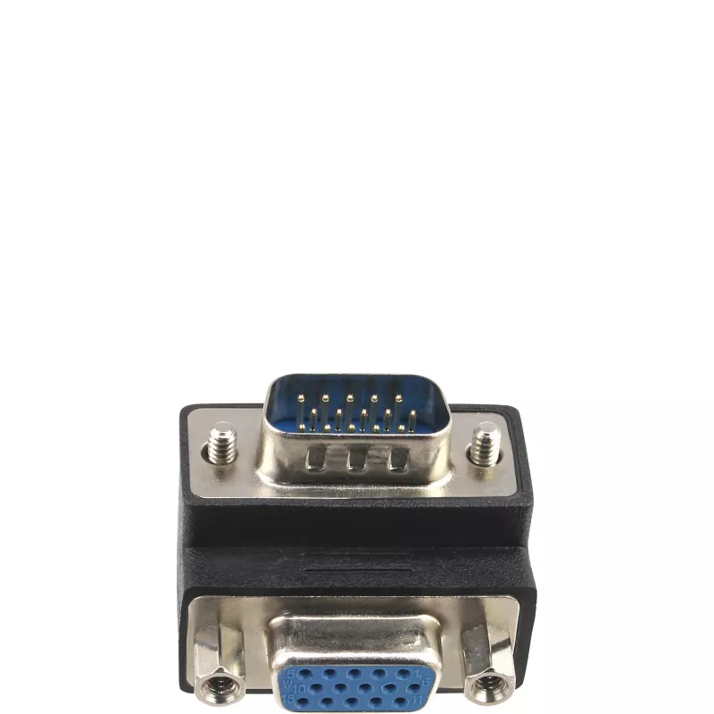 InLine VGA-adapter 90° 15 pin stekker / bus, InLine, 37248I