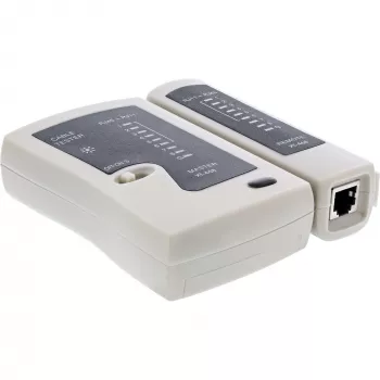 InLine tester voor RJ45-kabels en -stekkerverbindingen met 9 controle-LED's