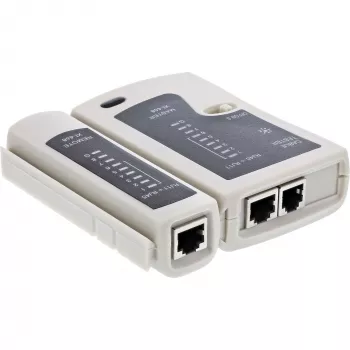 InLine tester voor RJ45-kabels en -stekkerverbindingen met 9 controle-LED's