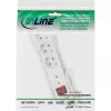 InLine stekkerdoos CEE 7/3, 3-voudig, overspanningsbeveiliging, schakelaar, wit