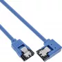 InLine SATA 6Gb/s ronde kabel, eenzijdig 90° haaks, met vergrendelingen, 0,3 m