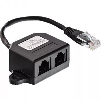 InLine ISDN-splitter 69932B 1 -> 2 0,15 m met weerstanden
