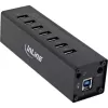 InLine USB 3.0 hub, 7 poorten, aluminium behuizing, met 2,5A voeding