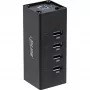 InLine USB 3.0 hub, 4 poorten, aluminium behuizing, met 2,5A voeding
