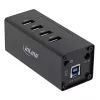 InLine USB 3.0 hub, 4 poorten, aluminium behuizing, met 2,5A voeding