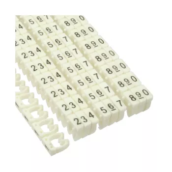 Kabelmarkeringsringen InLine 4 mm, cijfers 0–9, 100 stuks, wit