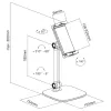 InLine tablet-tafelhouder met standvoet, tot 12,9 inch, zwart