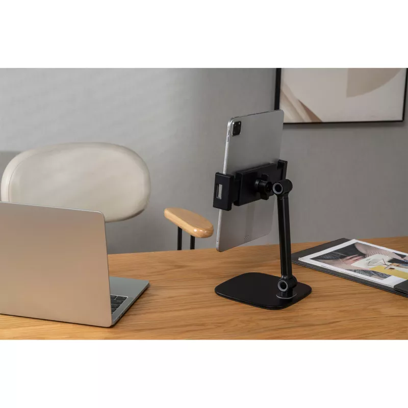 InLine tablet-tafelhouder met standvoet, tot 12,9 inch, zwart