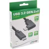 InLine USB 3.2 Gen.2-kabel, USB-C stekker/stekker haaks, zwart, 1m