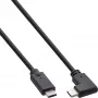 InLine USB 3.2 Gen.2-kabel, USB-C stekker/stekker haaks, zwart, 1,5 m