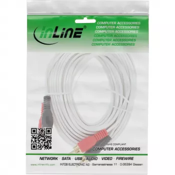 InLine RCA-kabel 2x RCA stekker / stekker verguld 10m