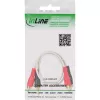 InLine RCA-kabel 2x RCA stekker / stekker verguld 0,5 m, stekker, 2 x RCA, stekker, 0,5 m, wit
