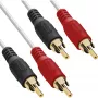 InLine RCA-kabel 2x RCA stekker / stekker verguld 7m