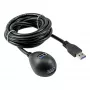 InLine USB 3.2 Gen.1-kabel USB Type-A M / A W + stroomvoorziening, met standaard, zwart, 3m