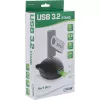 InLine USB 3.2 Gen.1-kabel USB Type-A M / A W + stroomvoorziening, met standaard, zwart, 3m