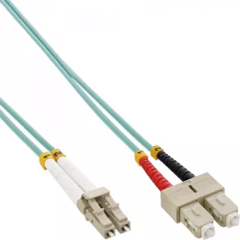 Glasvezel-duplexkabel LC/SC InLine 88642O 50/125µm OM3 2m