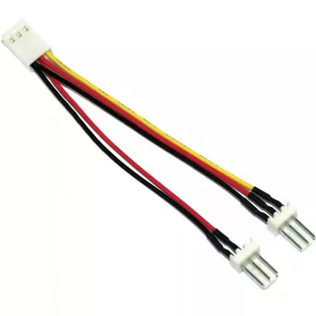 InLine ventilator-adapter Y-kabel 3pin Molex bus / 2x 3pin Molex stekker 100 stuks