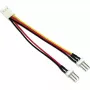 InLine ventilator-adapter Y-kabel 3pin Molex bus / 2x 3pin Molex stekker 100 stuks