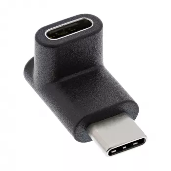 USB 3.2 Gen.2 adapter InLine 35807 USB-C stekker naar C bus boven/onder haaks