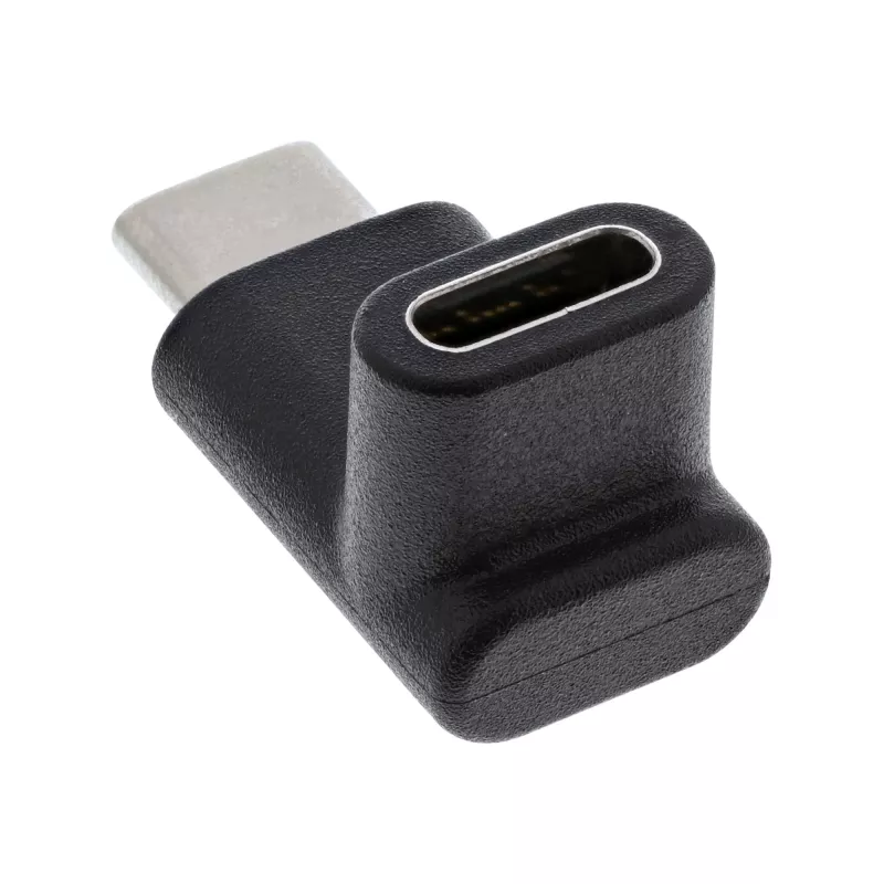 USB 3.2 Gen.2 adapter InLine 35807 USB-C stekker naar C bus boven/onder haaks